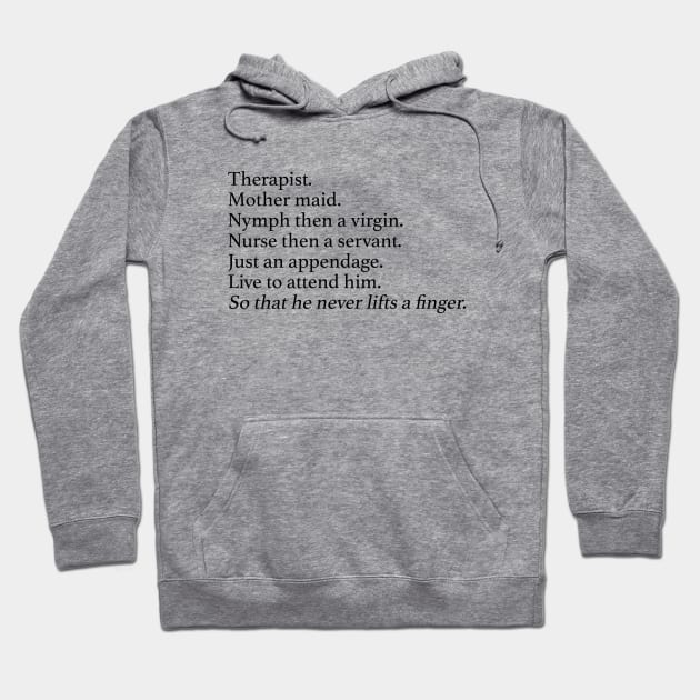 Labour Lyrics - Paris Paloma Hoodie by qpdesignco